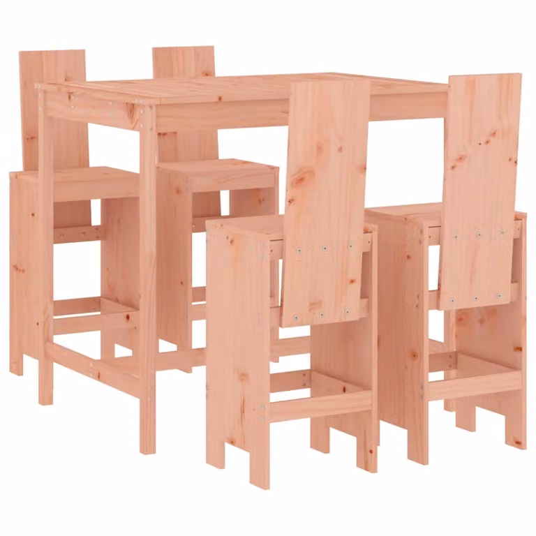 Set da Bar da Giardino 5 pz in Legno Massello di Douglas