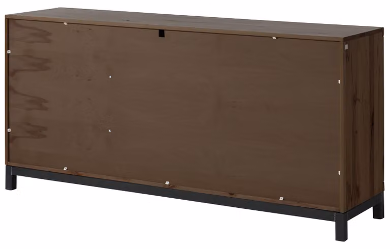 MASSIVMOEBEL24 | Credenza in legno di faggio 175x45x85 oliato marrone tabacco VILLANDERS #208