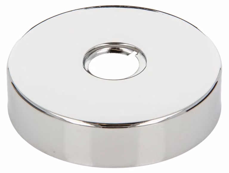 rosone filettato tecuro (1/2) Ø 22 mm x Ø 80 mm x altezza 20 mm, ottone cromato
