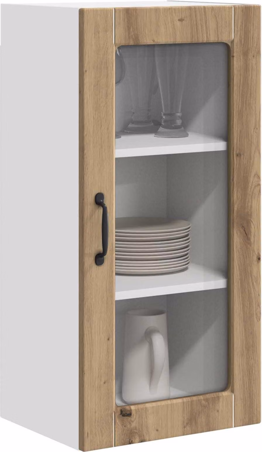 Mobile in vetro da parete LUCCA Rovere Artigianale
