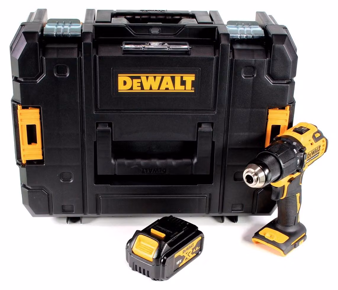 Trapano avvitatore a percussione a batteria DeWalt DCD 709 NT 18 V 65 Nm + 1 batteria 4,0 Ah in scatola TSTAK - senza caricabatteria