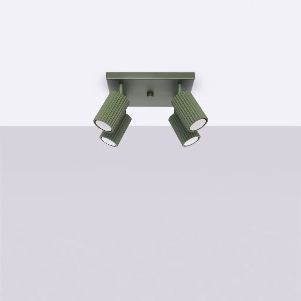 Lampada da soffitto KARBON di Sollux Lighting, colore verde, regolabile in metallo e alluminio – 2