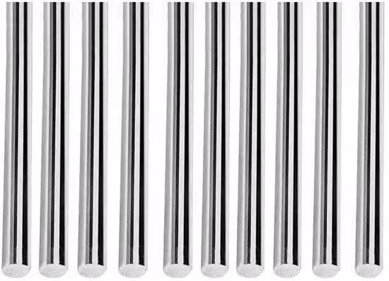 Barre in acciaio tondo, 10 pezzi - Acciaio inossidabile 304 - Resistente alla corrosione - Duraturo - Bulloni filettati - Edilizia/Industria