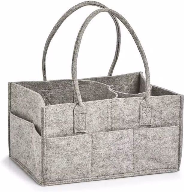 Borsa in feltro Zeller Present per 9 bottiglie, colore grigio, L/P/H: 33 x 24 x 39 cm