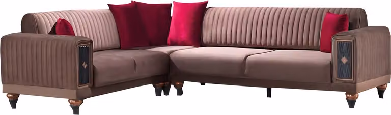 Ecksofa Braun Sofa Designer Polstermöbel Eckcouch Luxus Moderne Möbel