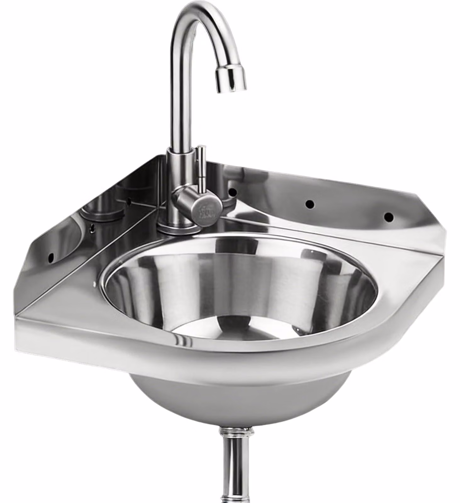 Lavello in acciaio inossidabile da 26 cm con rubinetto, per camper