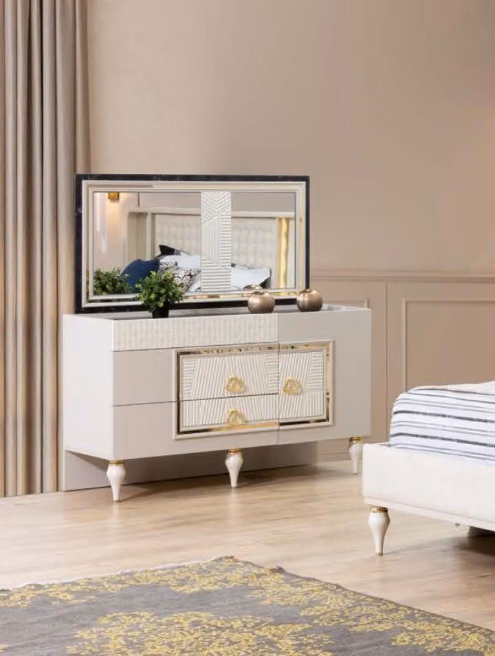 Luxus Kommode Spiegel Stil Design Möbel Modern Schlafzimmer Kommoden Sidebaord