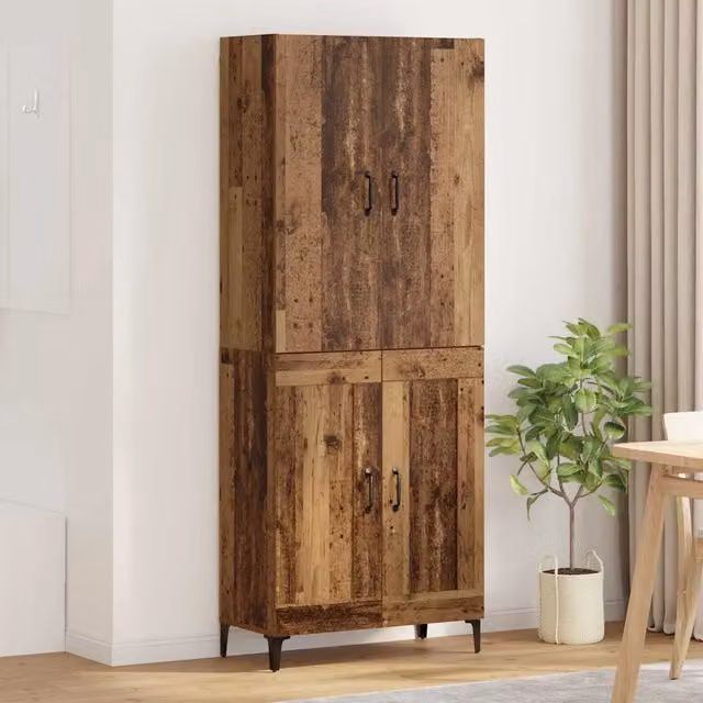 Credenza-Buffet-Armadio da cucina Legno vecchio 69,5 x 34 x 180 cm Legno multistrato 720226