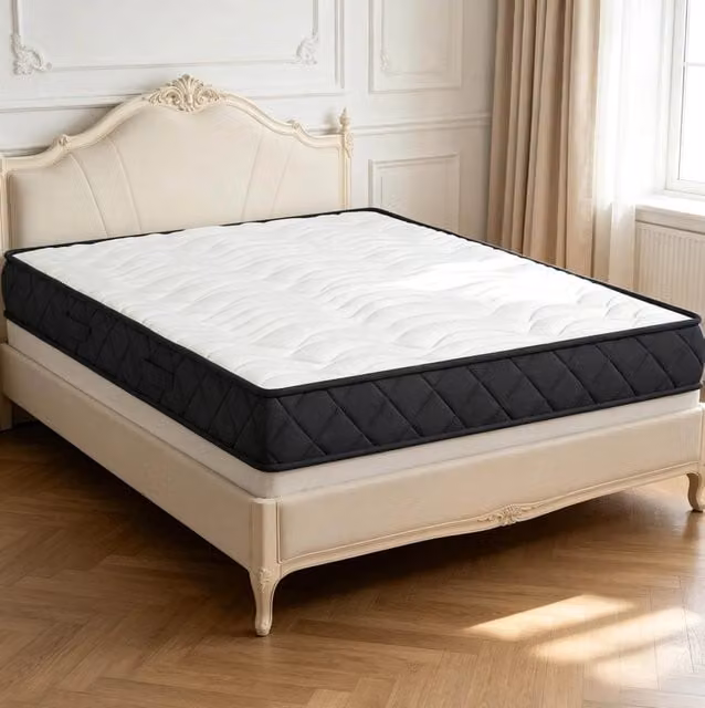Materasso 140 x 190 cm in memory foam con rivestimento in tessuto intrecciato, spessore 20 cm