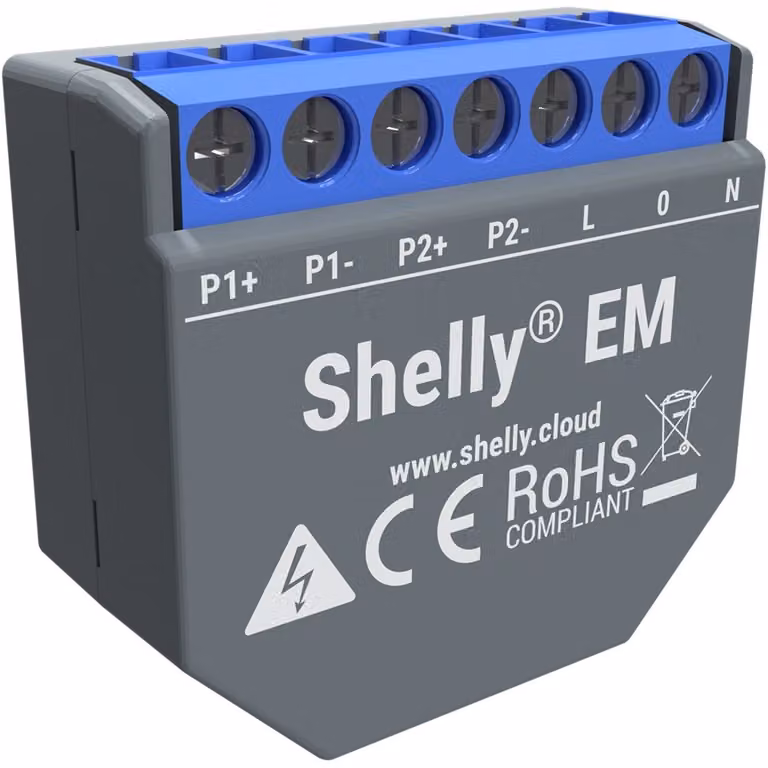 Contatore di energia e controllo dei contattori Shelly EM WiFi
