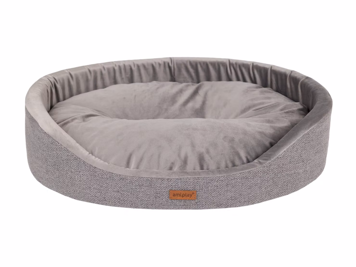 Cuccia per cani ovale SIDNEY grigio taglia S, M, L, XL, XXL Taglia: XXL - 86x76x17,5 cm