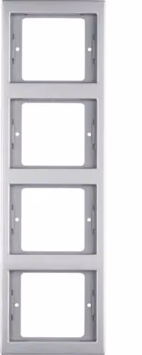 Berker 13437004 Telaio di copertura a 4 pieghe verticale Berker K5 acciaio inox/opaco