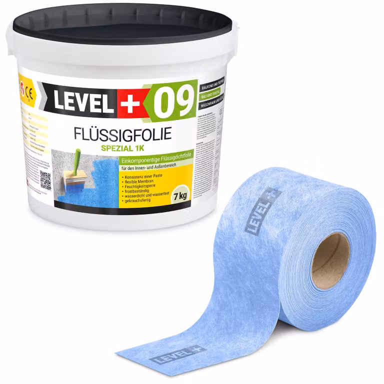 Foglio liquido 7kg nastro sigillante 10m set di sigillatura per doccia bagno balcone SET73