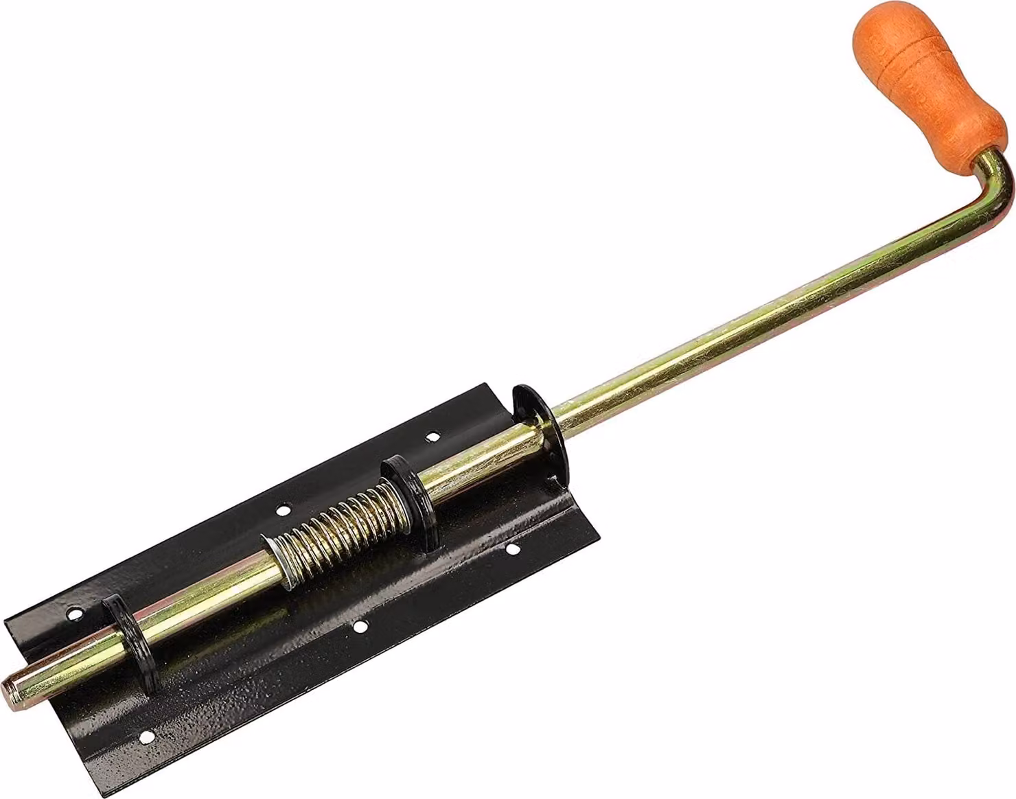 KOTARBAU® Bullone a molla largo 380/13 mm nero per cancelli, garage e cancelli con maniglia in legno