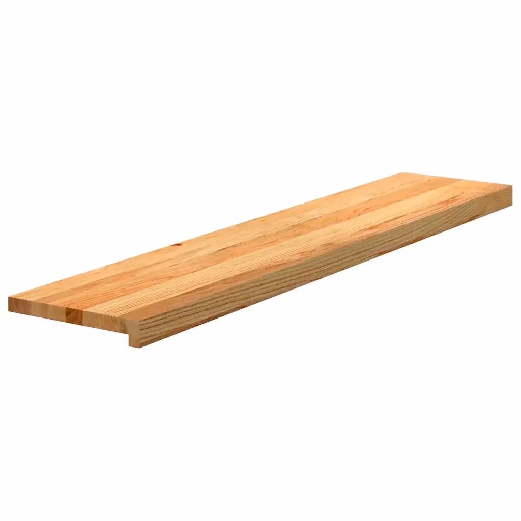 Set di 16 gradini in legno massello di rovere color marrone chiaro vidaXL L: 120 cm, P: 30 cm, H: 2 cm – 2