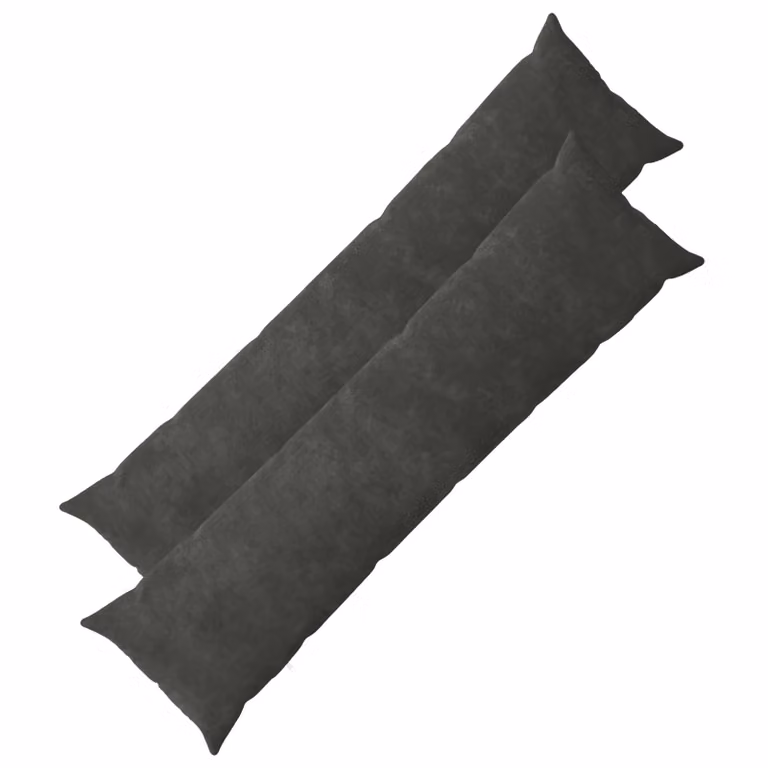 Set di 2 federe vidaXL HEERLEN in microfibra color antracite, L 145 cm x L 40 cm