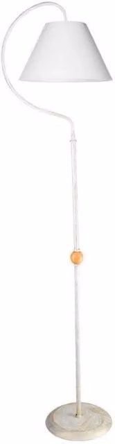 Lampada da terra a stelo Geo ASZ1043 con paralume tessuto bianco
