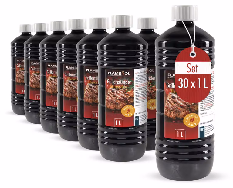 30 unità di liquido per accendere il barbecue FLAMBIOL® da 1 litro