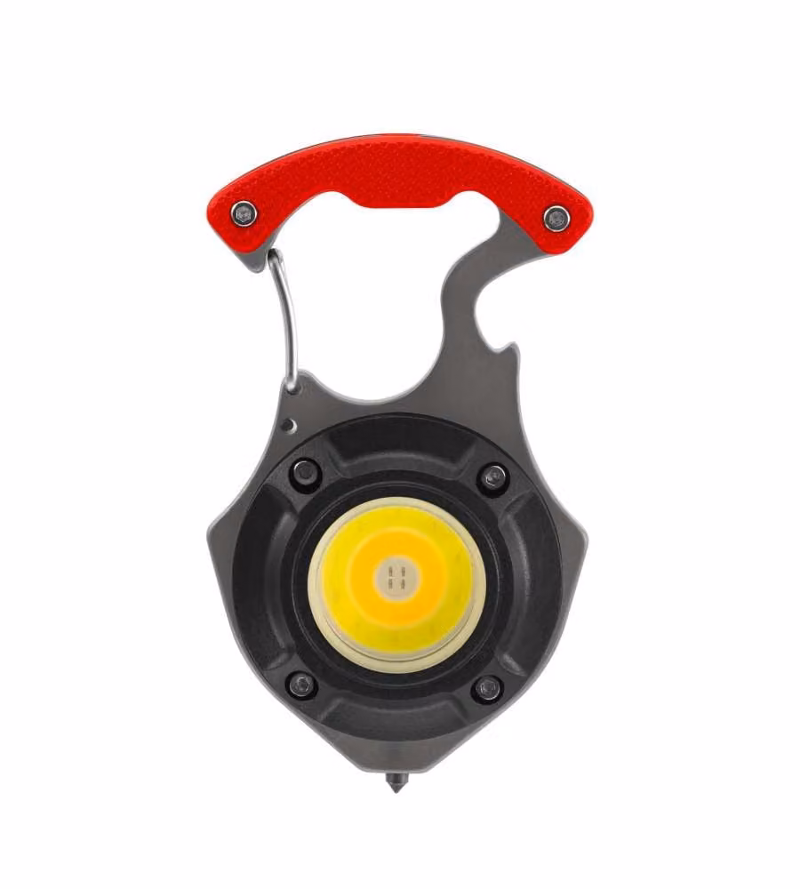 Poly Pool Torcia LED Ricaricabile 5W IP44 Multifunzione Nero Rosso