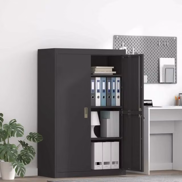Armadio Nero 90 x 40 x 140 cm Acciaio 3406160