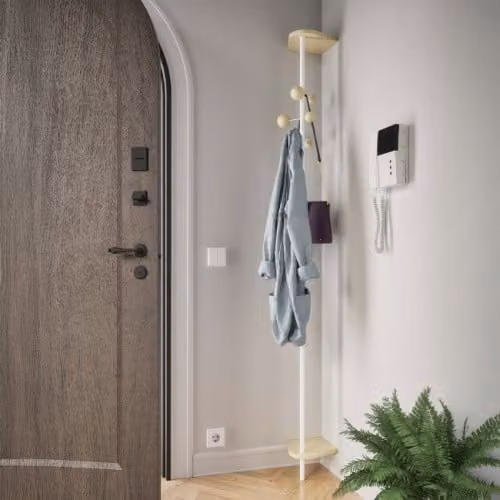 Appendiabiti slim per ingresso con asta rotante a 360° Punto e Virgola Maconi