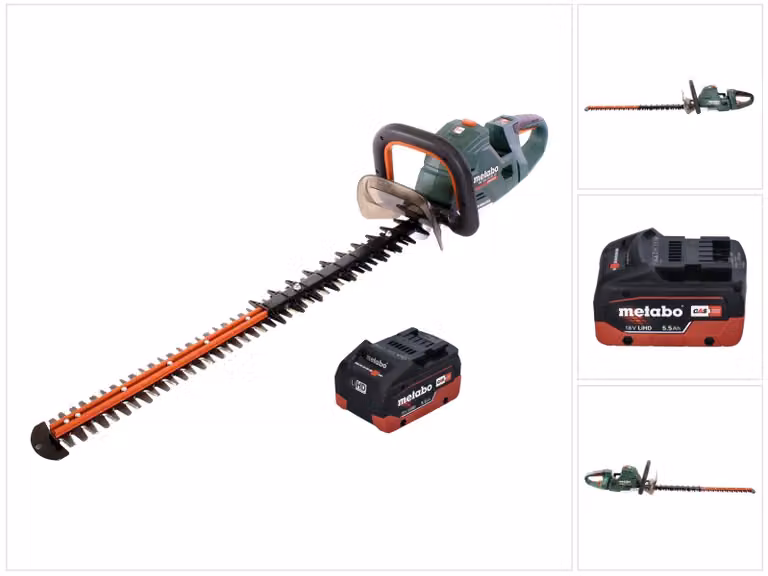 Tagliasiepi a batteria Metabo HS 18 LTX BL 75 18 V 75 cm senza spazzole + 1x batteria 5,5 Ah - senza caricabatteria