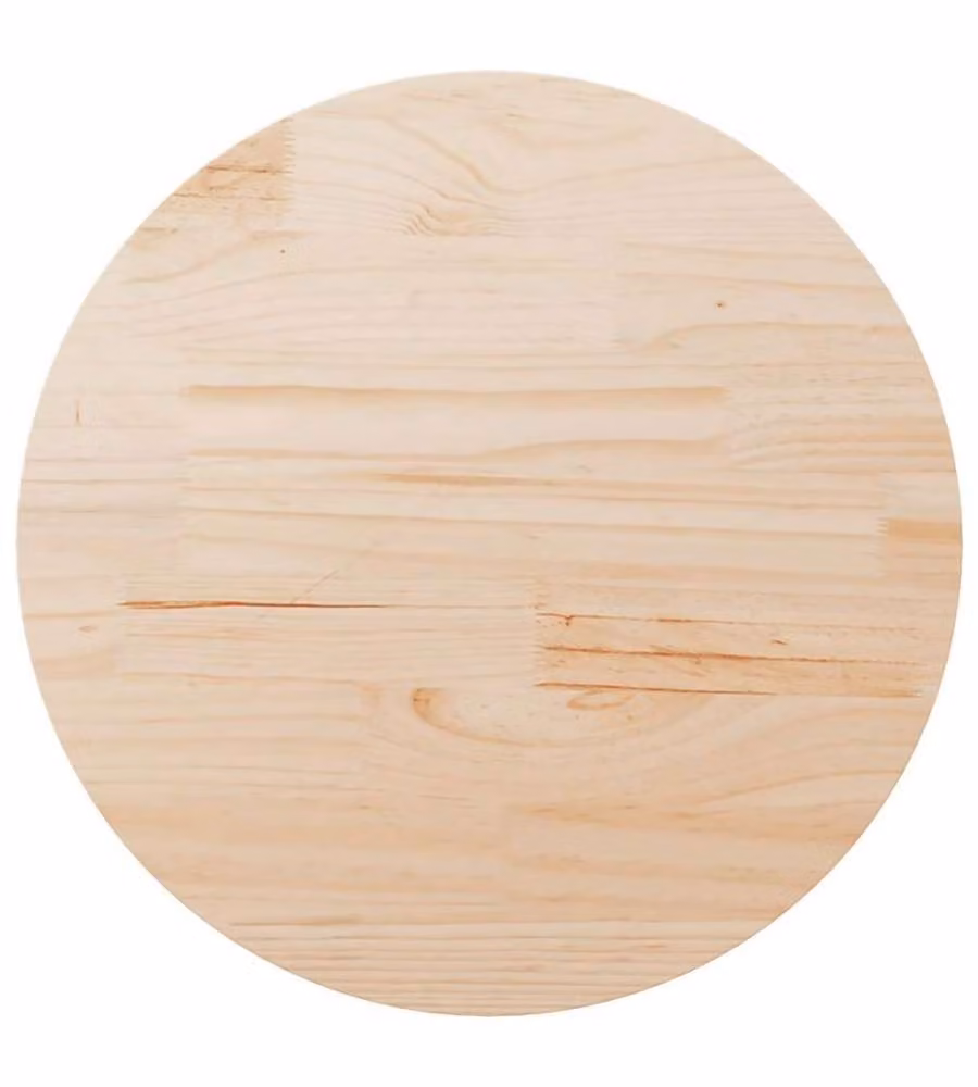 Piano Tavolo Rotondo Ø90 cm in Legno Massello di Pino - Resistente e Facile da Pulire
