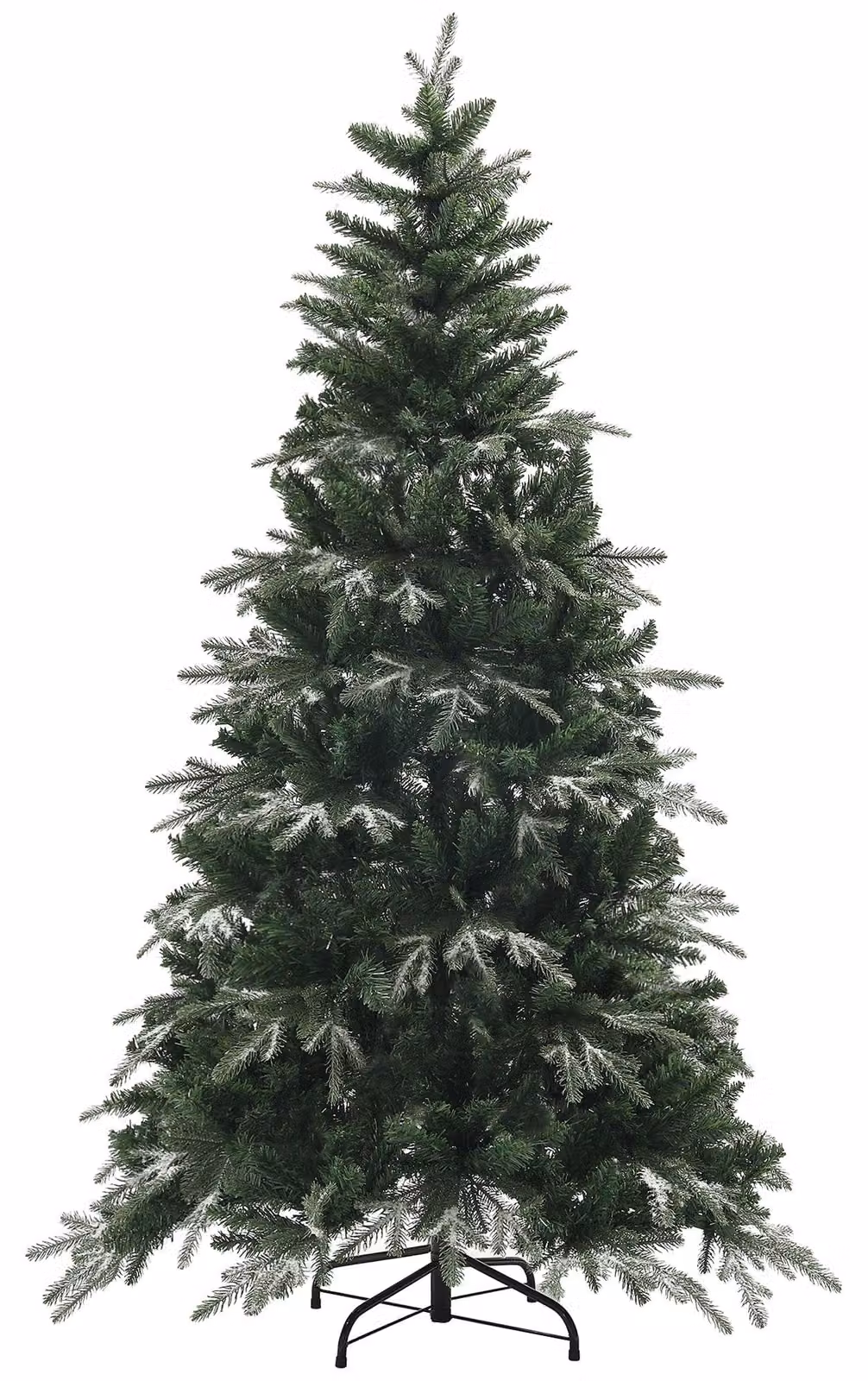 Albero di Natale Artificiale Innevato 180 cm 850 Rami Apertura a Cerniera Verde