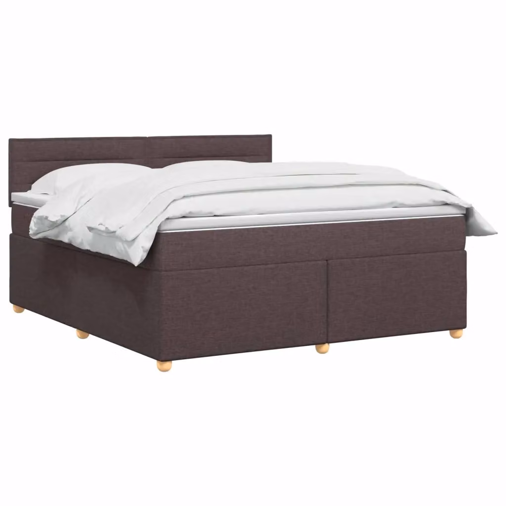 Letto box spring ibrido vidaXL con materasso a molle insacchettate e base contenitore, colore marrone, L/P: 180 x 200 cm – 2