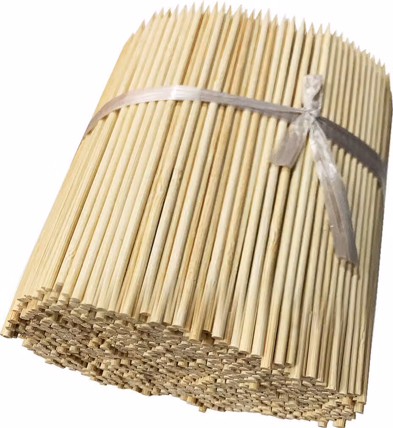 Set di 1000 bastoncini di bambù (4 mm x 18 cm)