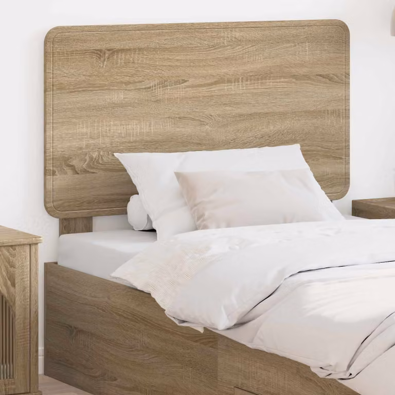 Testiera per letto moderna vidaXL in legno ingegnerizzato color rovere sonoma, L: 102 cm, H: 100 cm, P: 3 cm