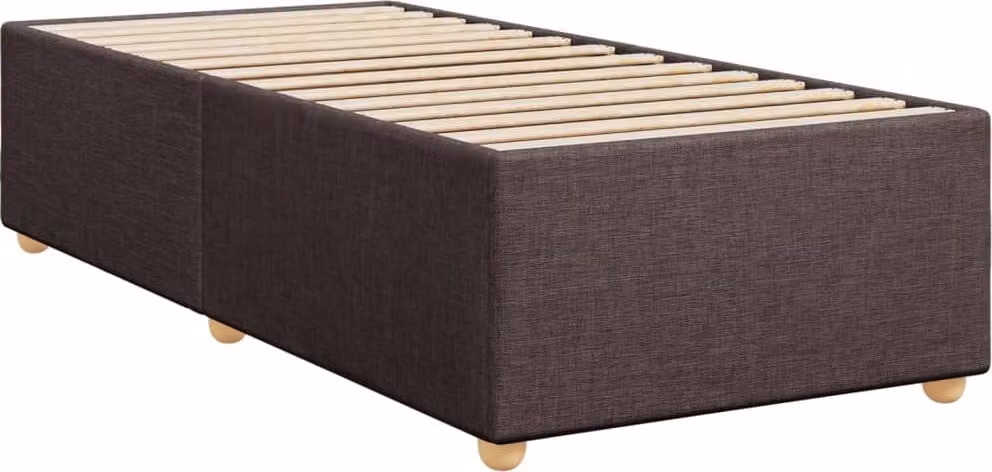 Giroletto senza Materasso Marrone Scuro 80x200 cm Tessuto