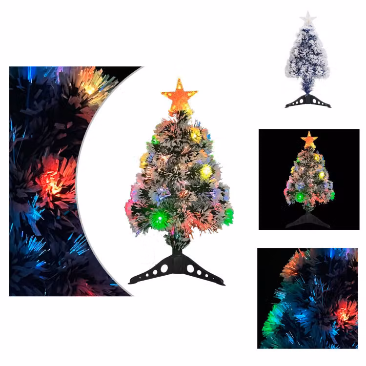 vidaXL Albero di Natale artificiale con illuminazione 64 cm in fibra di vetro - Alberi di Natale