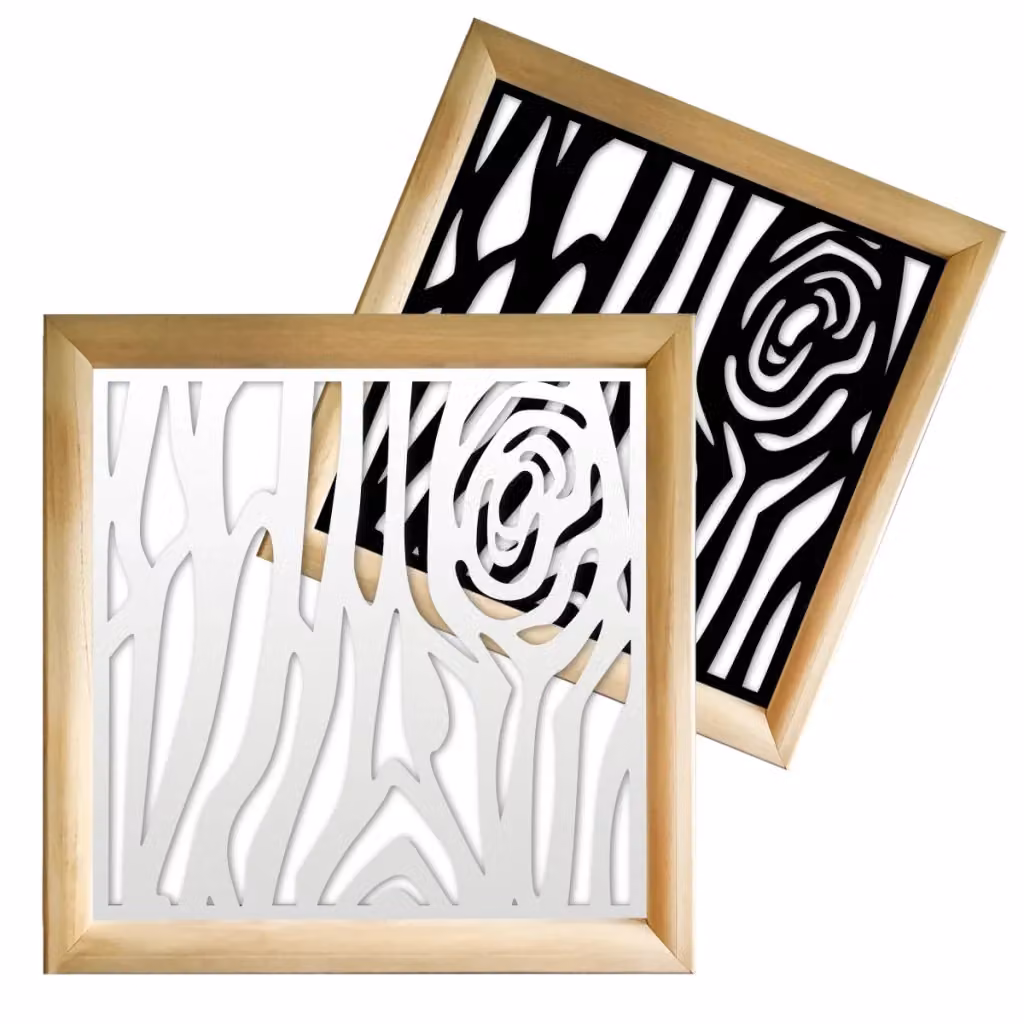 Signorbit Moduli Decorativi in Legno e PVC, Colore: bianco, L/P: 98 x 98 cm – 2