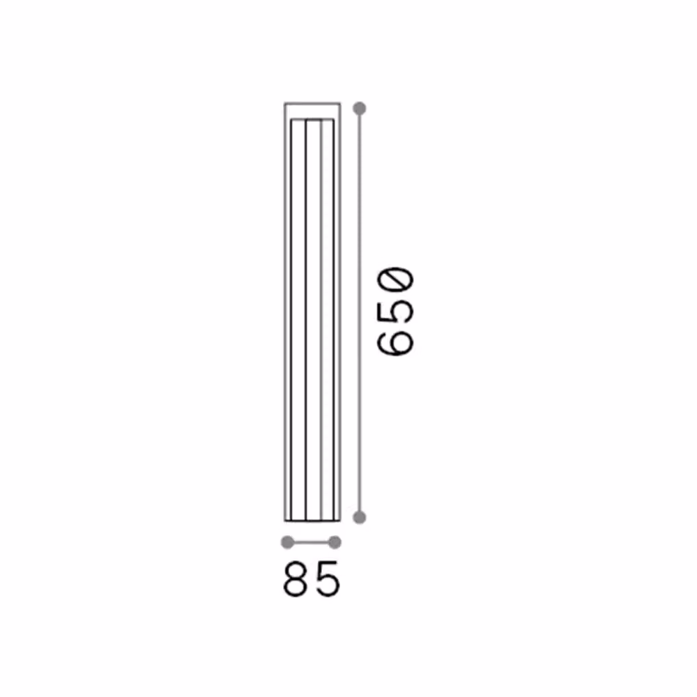 Paletto da esterno moderno Kurt IDEAL LUX in metallo antracite con LED da 12W e luce naturale 4000K – 2