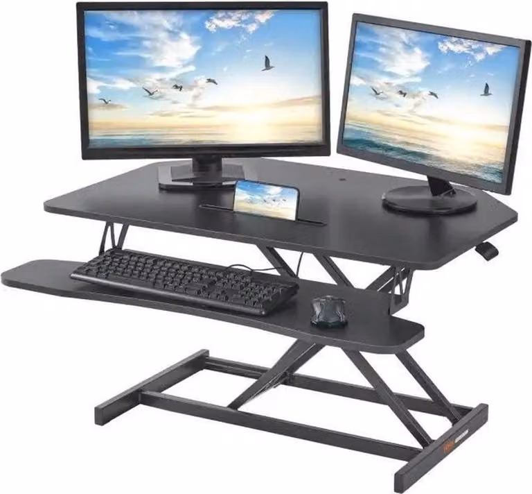 Scrivania a due piani, regolabile in altezza, dimensioni 80x40 cm. Ideale come scrivania per computer o per laptop