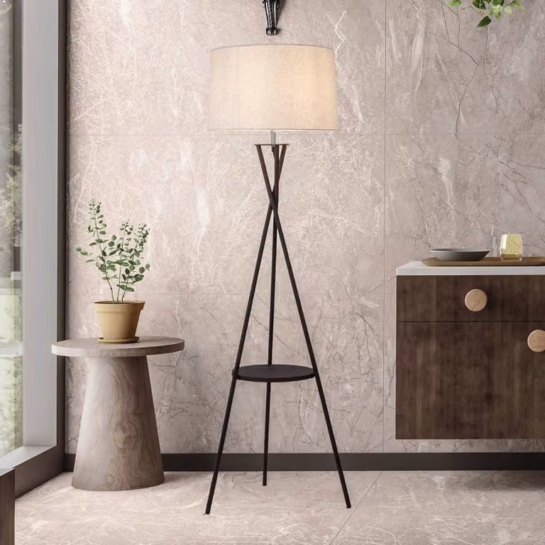 Näve Lampada da terra Tora, Nero, Soggiorno / Sala da pranzo, Metallo, Moderno, Lampada da terra