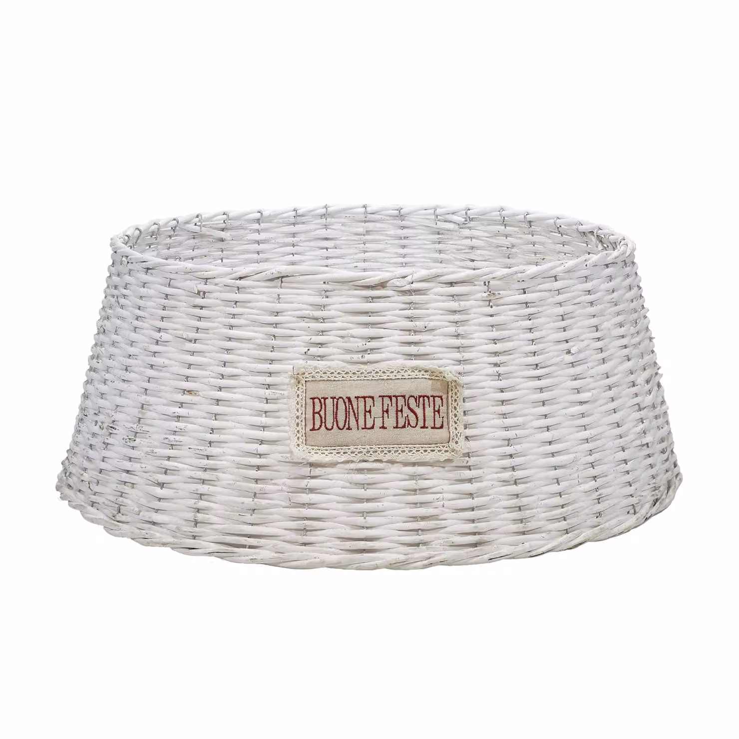 Copri Base Albero di Natale Salice Bianco VESTIAMO CASA, Diametro: 54 cm, Altezza: 20 cm – 1