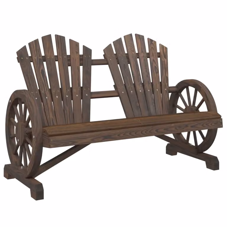 Sedia da Giardino Adirondack a 2 Posti vidaXL in Legno di Abete Marrone