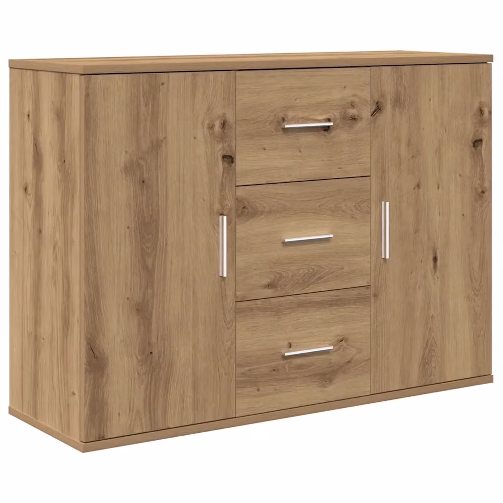 Credenza Buffet da Cucina Design Mania in Legno Rovere Marrone con Ante a Battente L: 90 cm, P: 29,5 cm, H: 65 cm – 2