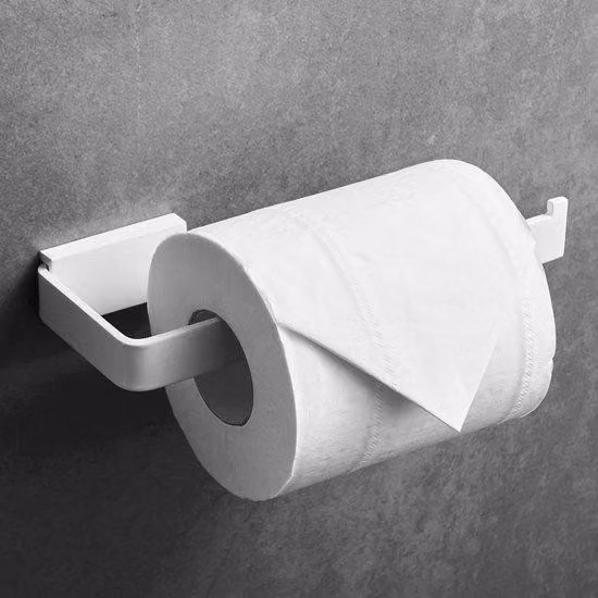 Portasciugamani per cucina e bagno - Acciaio inossidabile, bianco, design a braccio aperto