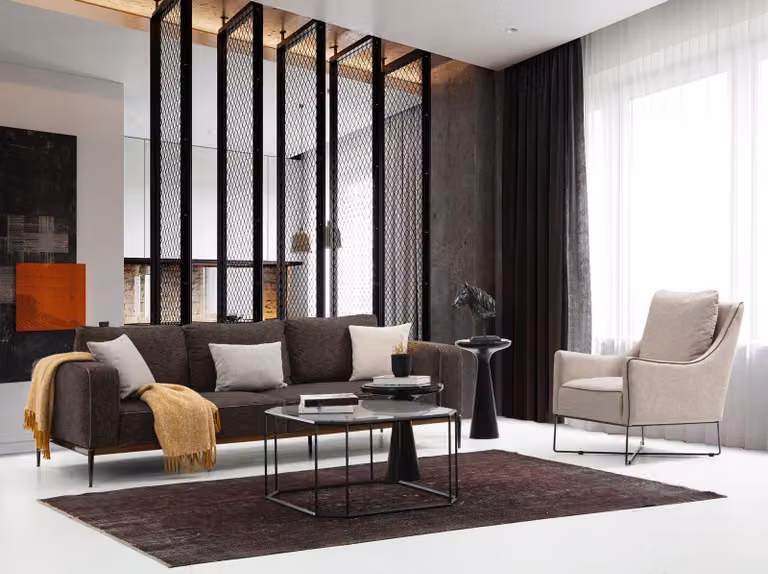 Sofagarnitur 3 Sitzer Sessel Dreisitzer Grau Stoff Sofas Modern Design