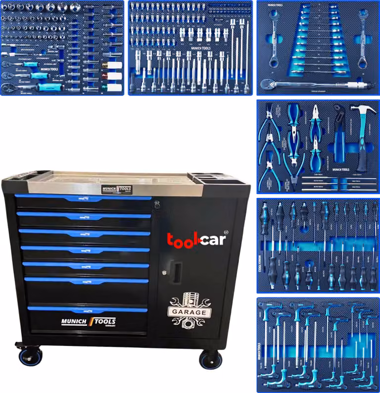 Toolcar Munich Tools Garage 2024 Carrello porta attrezzi Carrello da officina