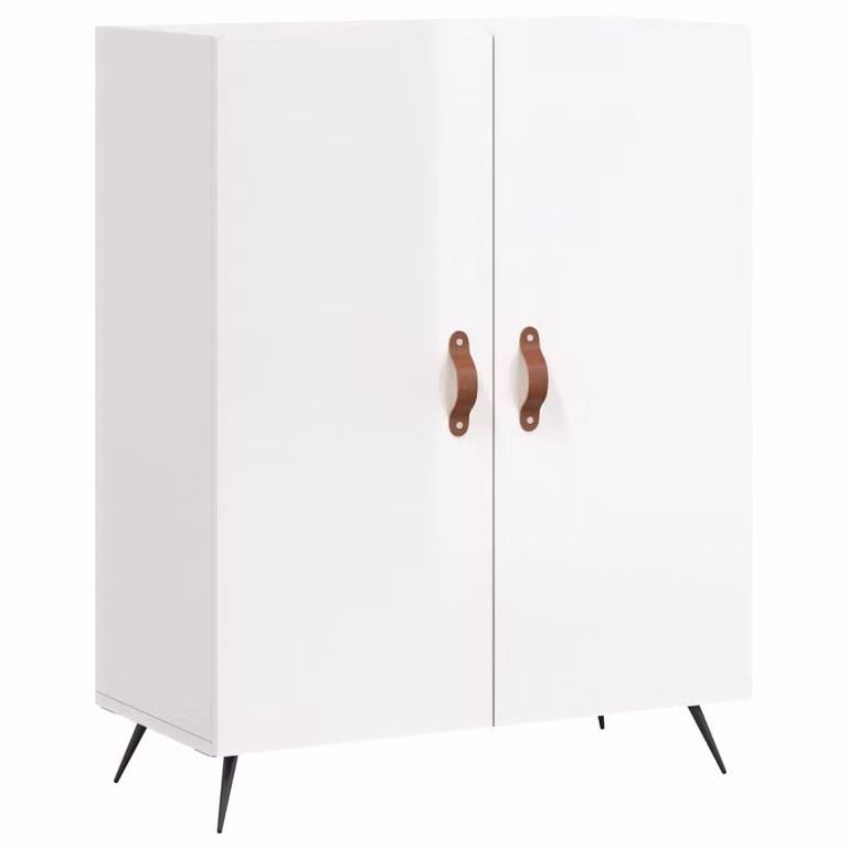 Credenza 69,5x34x90 cm in Legno Multistrato Bianco Lucido