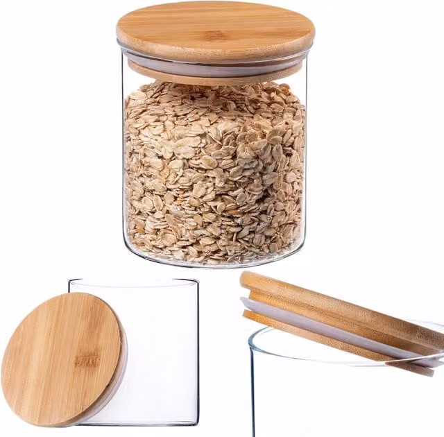 Contenitore per alimenti KADAX, barattolo in vetro per pasta e spezie con coperchio, 800 ml