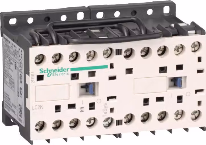 Contattore invertitore Schneider Electric combinato, 3p+1S, 5,5kW/400V/AC3, 12A, bobina 230V 50/60Hz LC2K1210P7