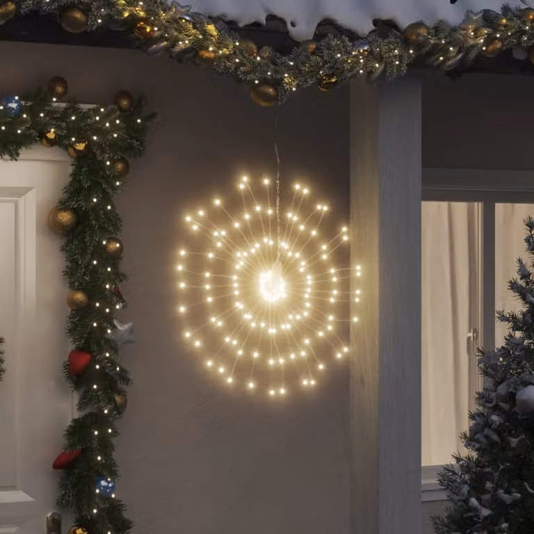 vidaXL Decorazioni di Natale Galassia con 140 LED Bianco Caldo e Telecomando