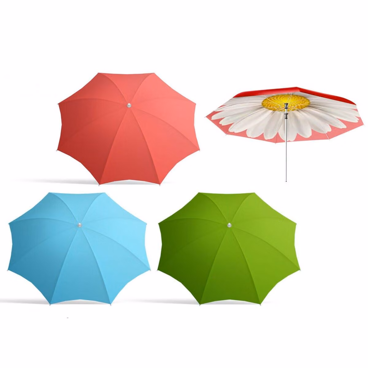 BigBuy Ombrellone da giardino liscio Ø 240 cm
