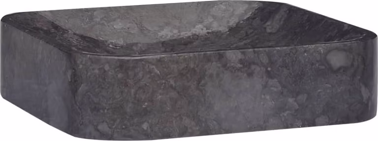 The Living Store Lavabo nero 40x40x10 cm Marmo