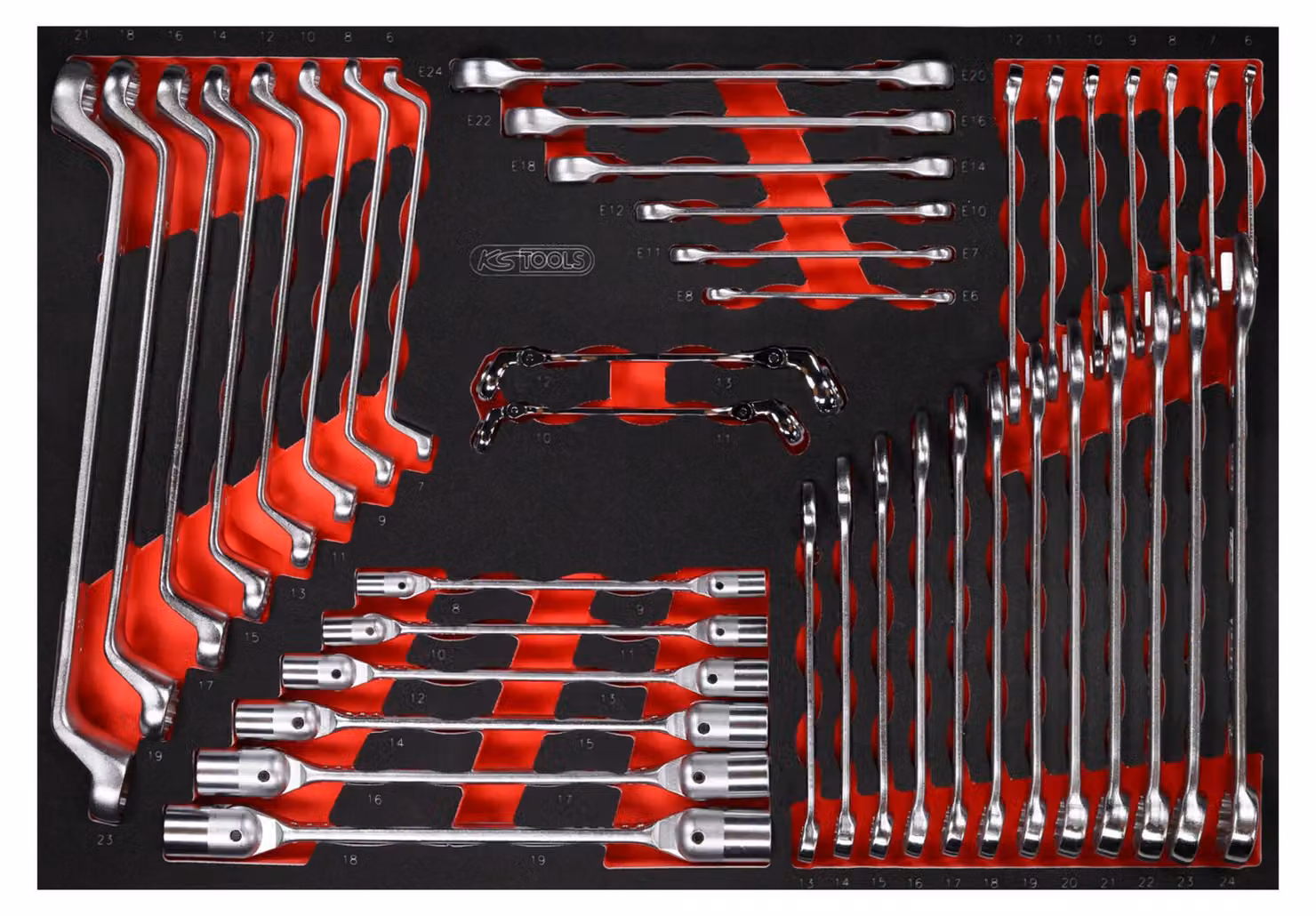 KS TOOLS Set di chiavi con inserto in schiuma 41 pezzi - 811.1041